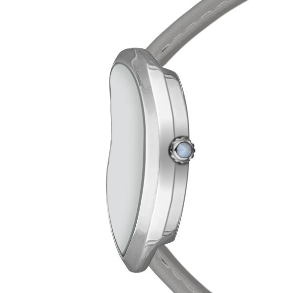 Old money white  Grey Padded and stitched smooth